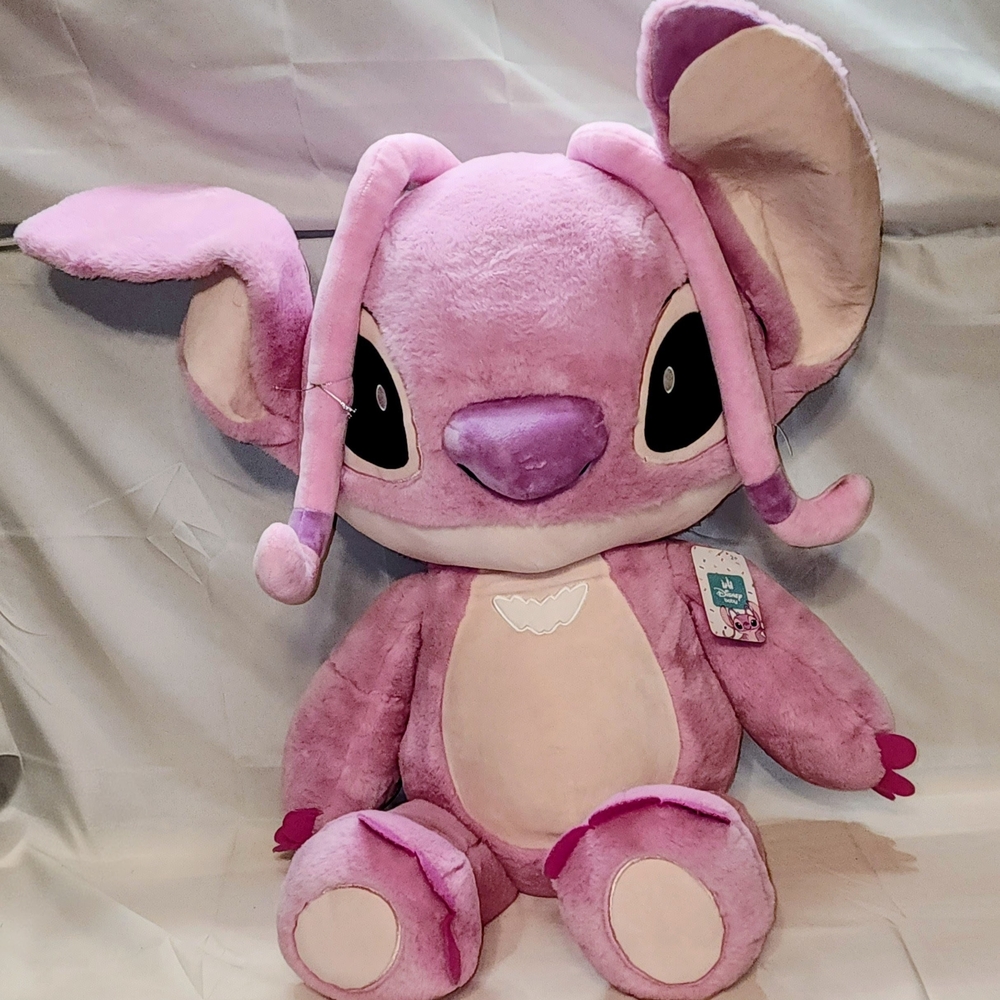 Disney Lilac Stitch-Style‎ Elephant Plush - Pink and Cream